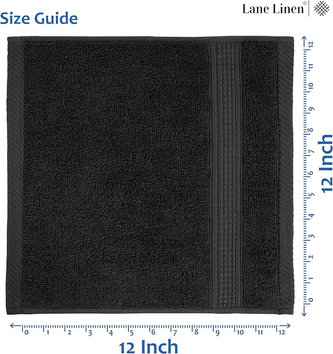 LANE LINEN 100% Cotton Washcloths 24 Pack - Image 5