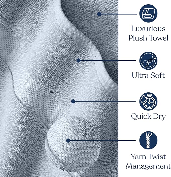 Delara Organic Cotton Luxuriously Plush Bath Towel | GOTS & OEKO-TEX Certified - Image 4