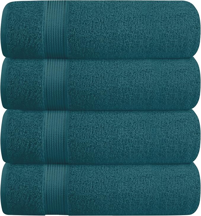 BELZZI Home Ultra Soft 4 Pack Oversized Bath Towel Set 27x54, Cotton Compact by Unknown
