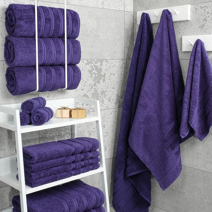 American Soft Linen Luxury 4 Piece Bath Towel Set, 600 GSM 100% Cotton Turkish - Image 3