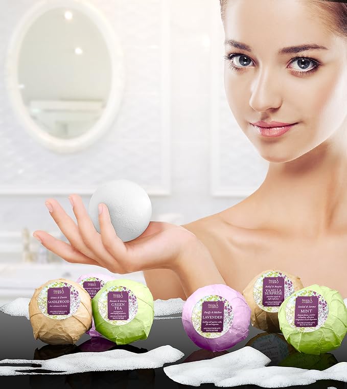 Luxury Aromatherapy Bath Bombs: Deep Body Relaxation Deluxe Gift Set - Image 4