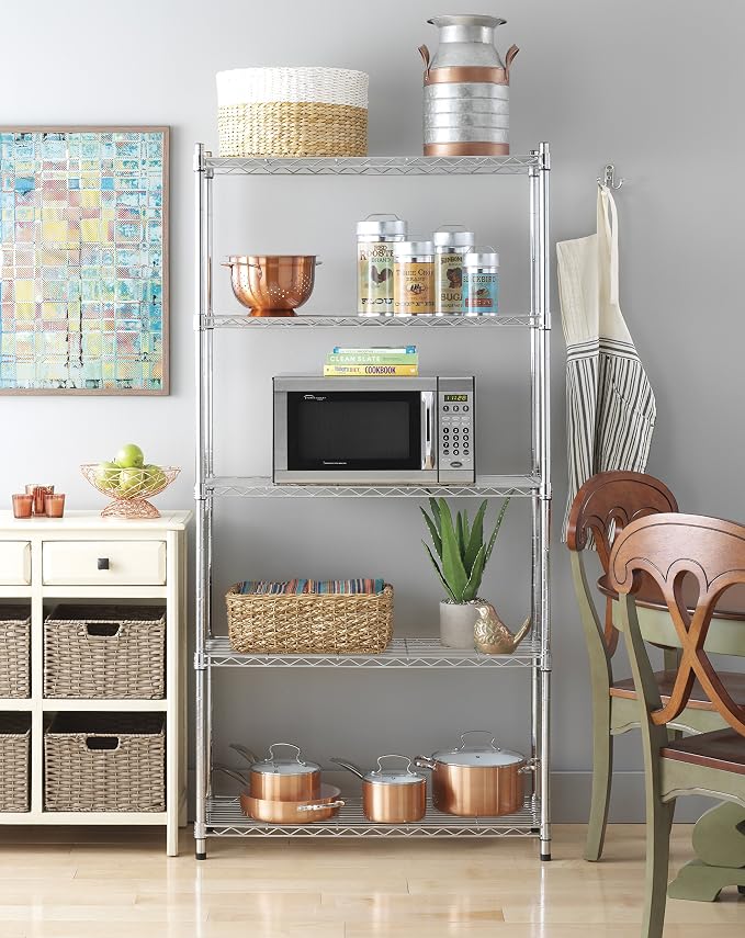 Whitmor 5 Tier Shelving Unit, Metal Storage Shelves, 400 lbs Capacity per Shelf - Image 4