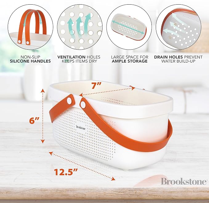 Brookstone BKH1635, Large Portable Shower Caddy - Image 4