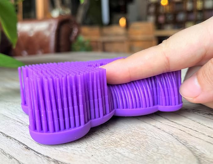 Premium Sensory Brush for Kids or Autism, Soft Silicone Body Scrubber, 2 in 1 - Image 3