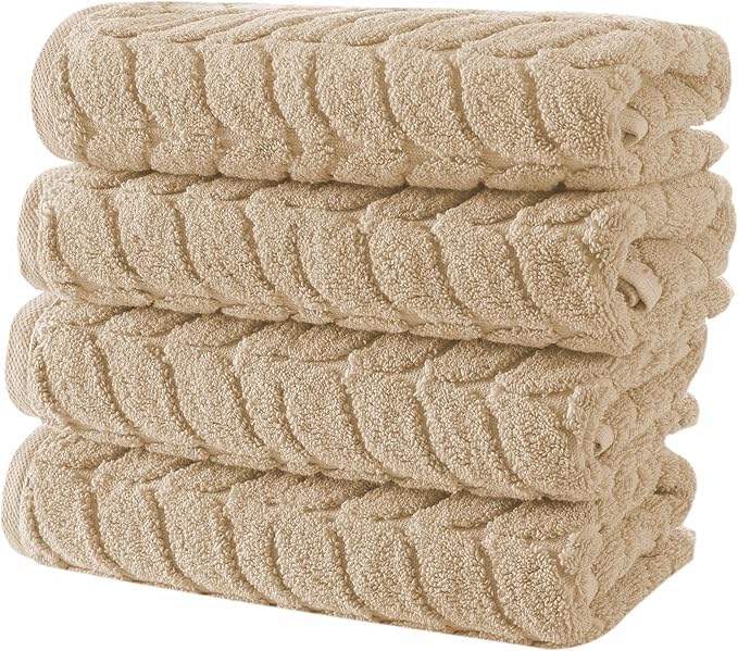 Turkish Cotton Ultra-Soft Plush Absorbent Quick Dry Bathroom Towel Set by BagnoMilanoLuxurySoftness