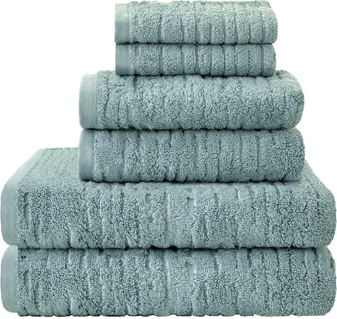 SKL Home CloudSoft Cotton Luxury 6 Pc Towel Set by SKLHomebySaturdayKnightLtd