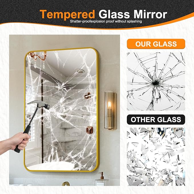 Delma Bathroom Mirror, High-Definition Vanity Mirror, Versatile Mirror - Image 6