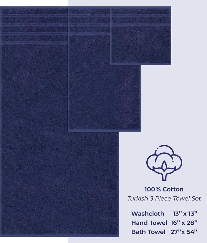 American Soft Linen Premium 3 Piece Towel Set, 1 Bath Towel 1 Hand Towel 1 - Image 5
