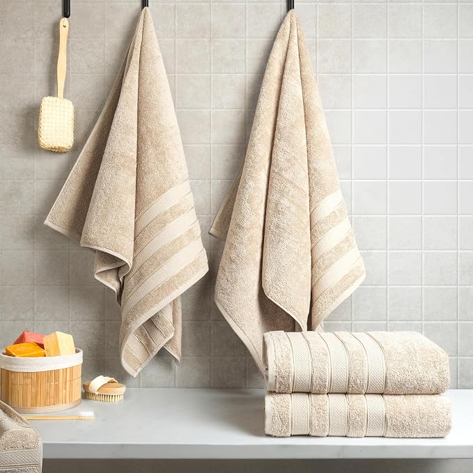 American Soft Linen Salem 100% Cotton Turkish 4 Piece Bath Towels - Image 3