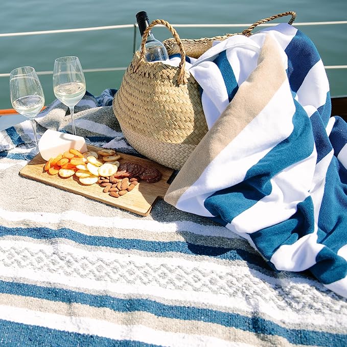 Laguna Beach Textile Co. Striped Cabana Beach Towel - Image 6