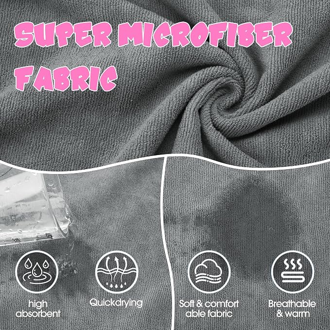 Super Absorbent Dog Bathrobe, Microfiber Bath Robe Towel - Image 2