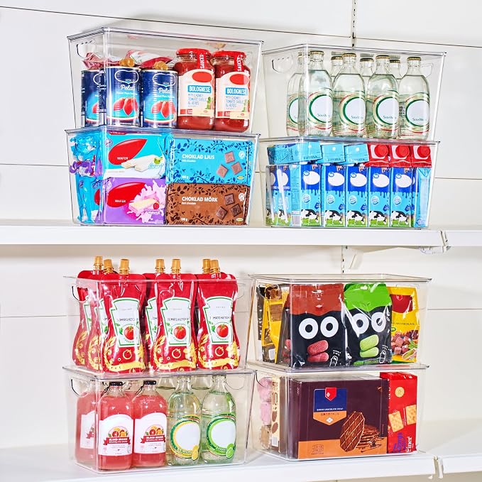 theaoo Clear Storage Bins with Lids Stackable - Image 7