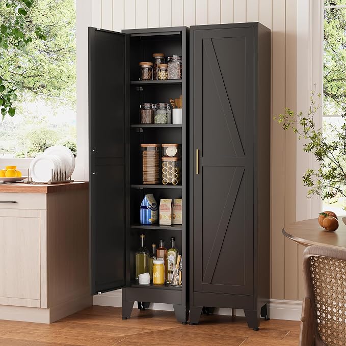 Narrow Bthroom Storage Cabinet Tall Metal Storage Cbinets - Image 5
