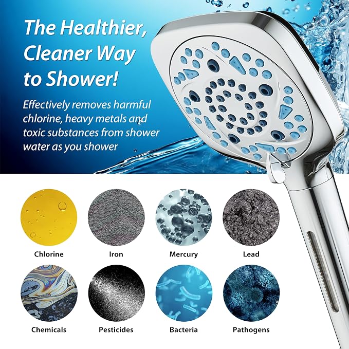 AquaCare High Pressure 10 Spray Mode Filtered Showerhead - Image 6