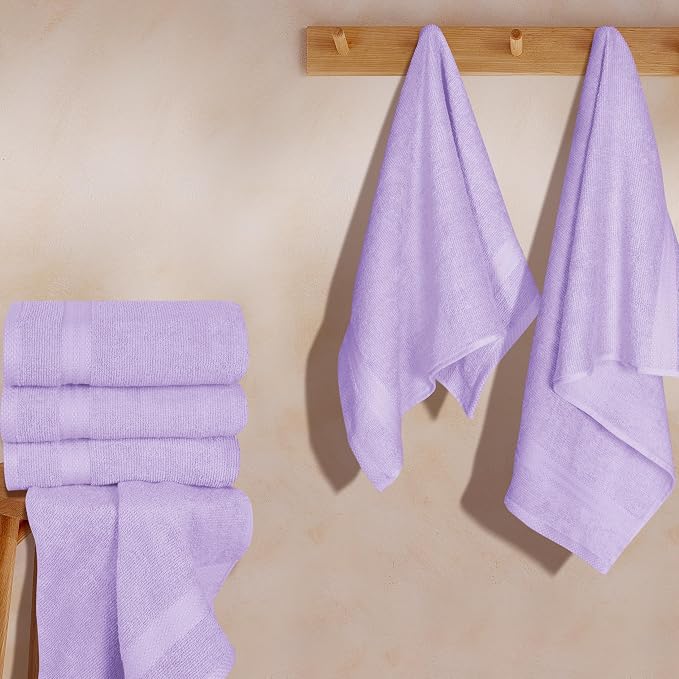 GLAMBURG Ultra Soft 6-Piece Hand Towel Set 16x28-100% Ringspun Cotton - Image 3
