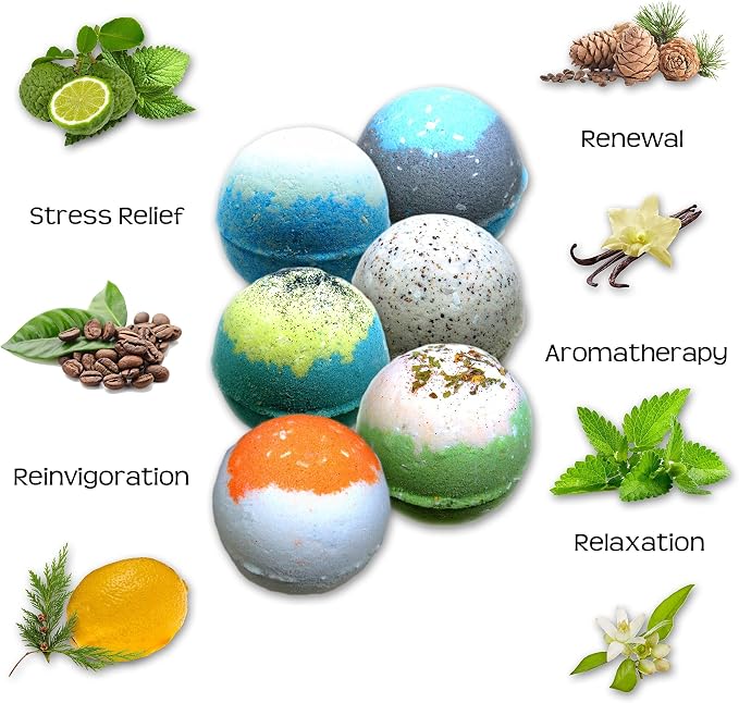 Organic Bath Bombs Gift Set for Men - Image 3