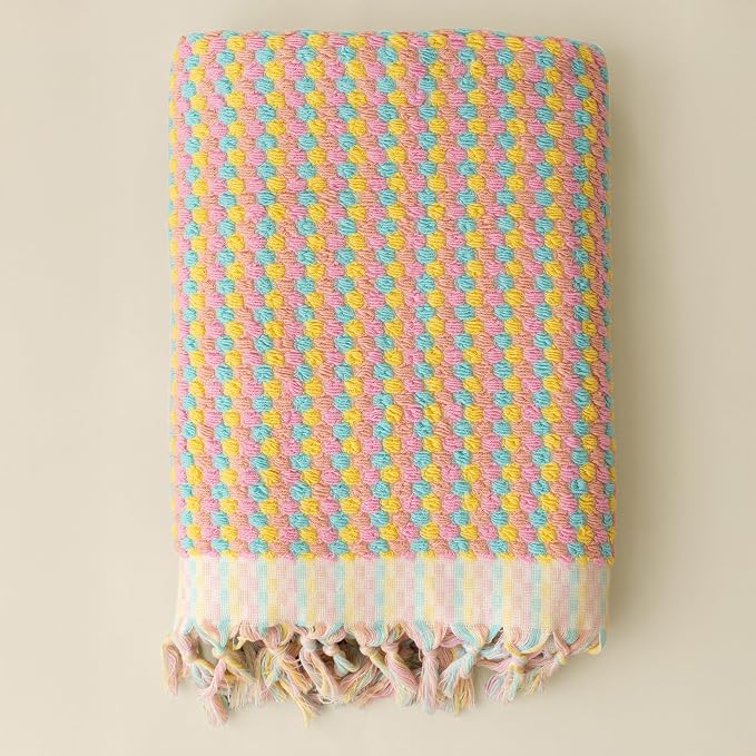 Pom Pom Turkish Bath and Beach Towels by VivaMaison