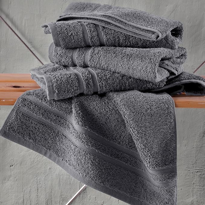 Hawmam Linen Cool Grey Hand Towels 4-Pack - Image 5