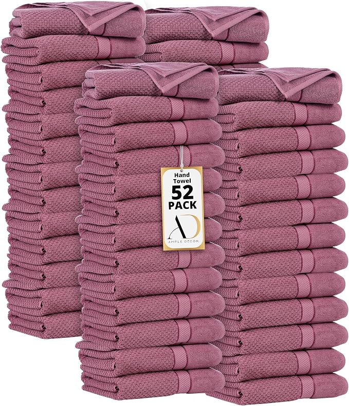 Ample Decor 100% Cotton Grape Purple Hand Towel by AmpleDecor