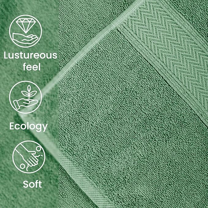 HILLFAIR 600 GSM- 40 x 80 Inches- 100% Cotton 2 Pc XXL Oversized Bath Towel - Image 6