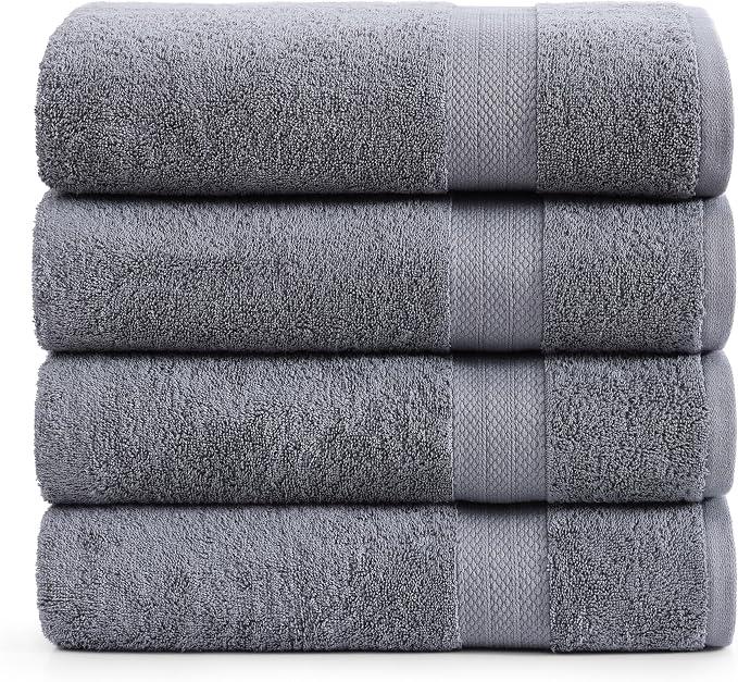 LANE LINEN 100% Cotton 4 Pack Bath Sheets by LaneLinen