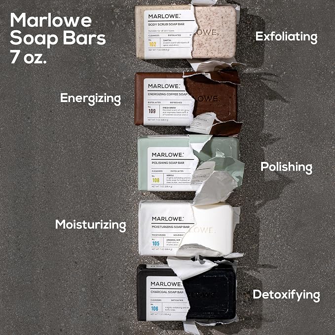 MARLOWE. No. 109 Coffee Bar Soap 7 oz – Exfoliating Body Scrub - Image 6