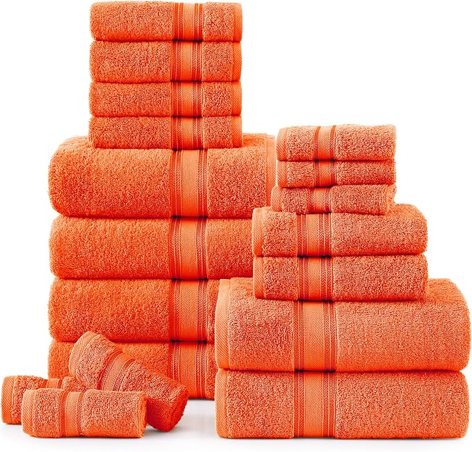 LANE LINEN Luxury Bath Towel Set of 18 – 100% Cotton, 6 Bath Towels, 6 Hand by LaneLinen