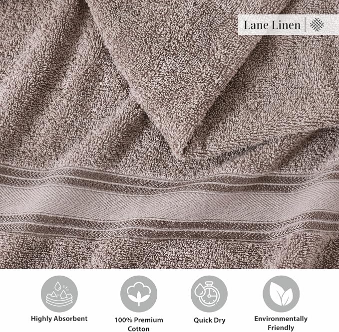 LANE LINEN Luxury 100% Cotton Towels Set 18 – Zero Twist, 6 Bath Towels - Image 7