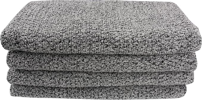 Everplush Diamond Jacquard Bath Sheet 2 Pack in Grey by Everplush