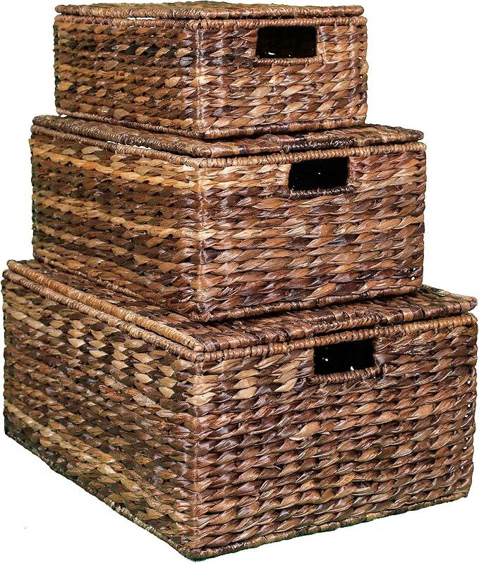 BIRDROCK HOME Abaca Nesting Baskets Set of 3 by BIRDROCKHOME