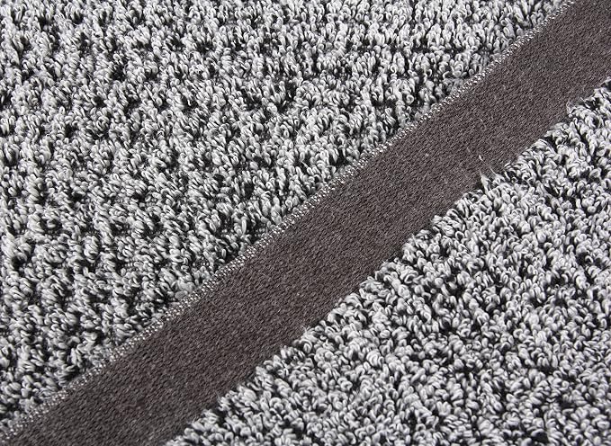 Everplush Diamond Jacquard Bath Sheet 2 Pack in Grey - Image 5