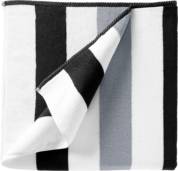 Laguna Beach Textile Co. Striped Cabana Oversized Beach Towel by LagunaBeachTextileCompany