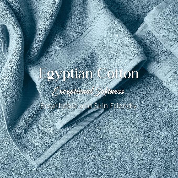 Superior Egyptian Cotton Pile Bath Towel Set of 2, Ultra Soft Luxury Towels - Image 5