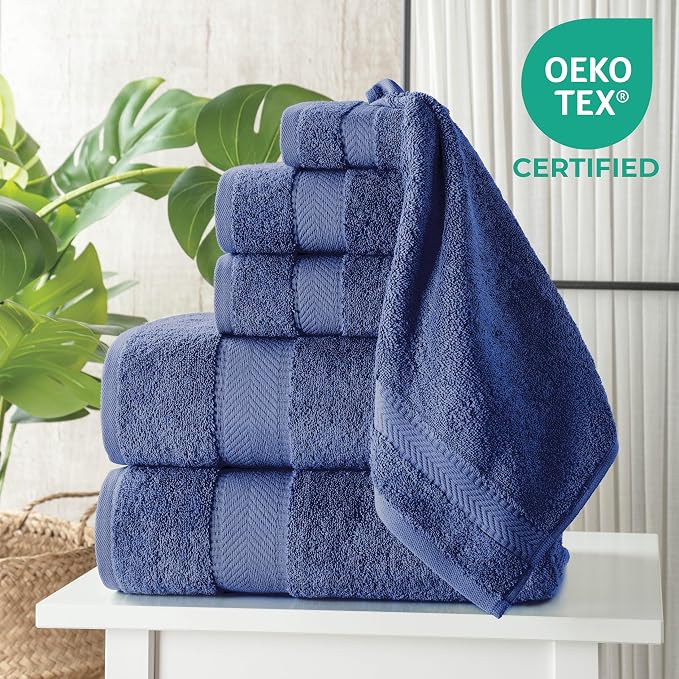 TEXTILOM 6 Pcs Bath Towel Set – Hotel and Spa Quality & Soft & Absorbent & - Image 2