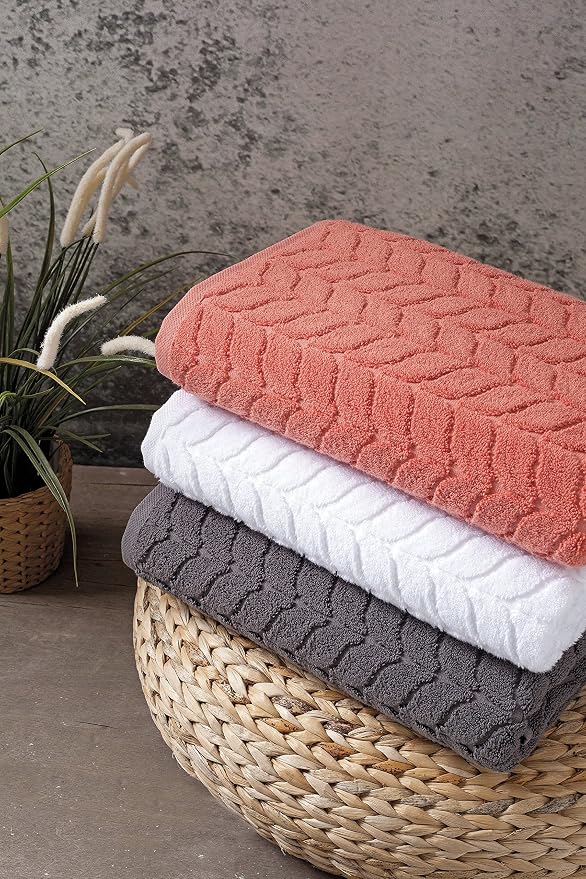 BAGNO MILANO Turkish Bath Towels, Soft Plush Jacquard Luxury Bath Towels - Image 6