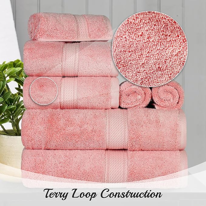 BNM Egyptian Cotton Heavyweight Towels, 800 GSM, Face/ Washcloths, Hand Towels - Image 3