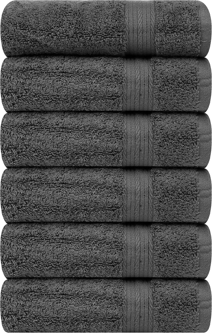 Ample Decor Hand Towels for Bathroom 18 X 28 Inch 600 GSM 100% Cotton, Soft - Image 4