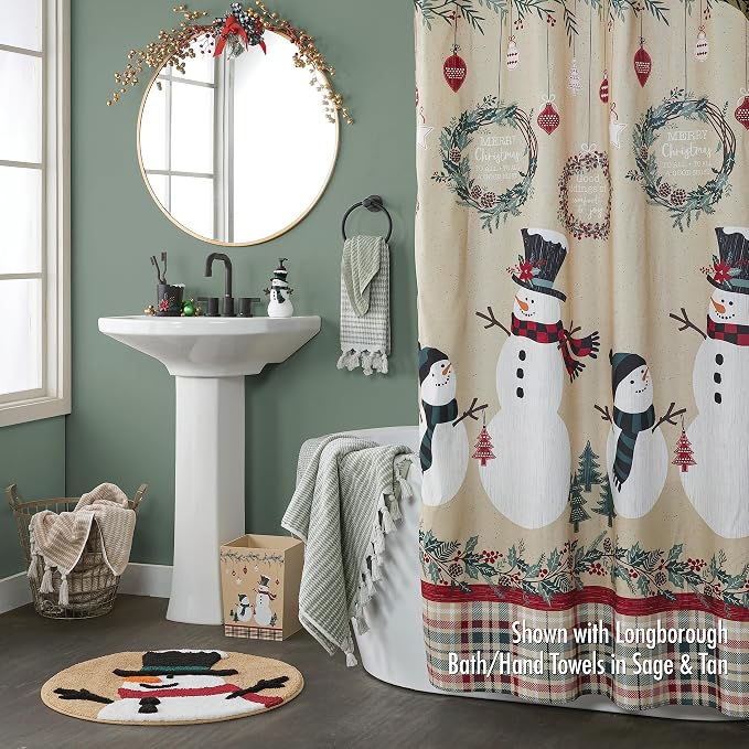 SKL Home Christmas/Winter Rustic Plaid Snowman Rug - Image 5