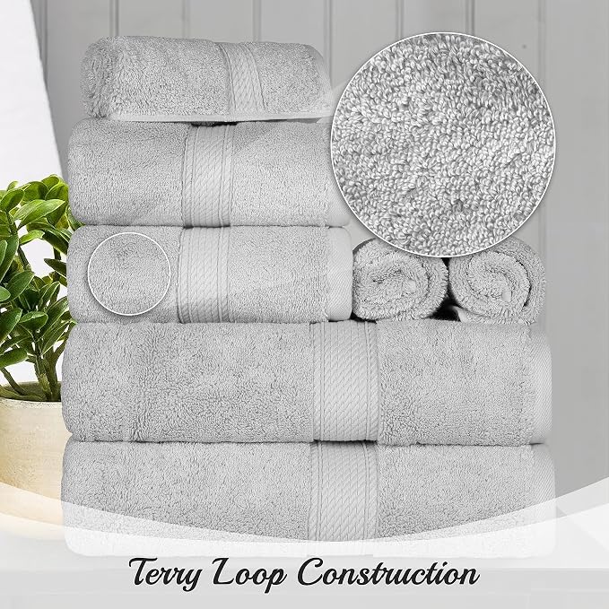 BNM Egyptian Cotton Heavyweight Towels, 800 GSM Bath Towels, Highly-Absorbent - Image 3