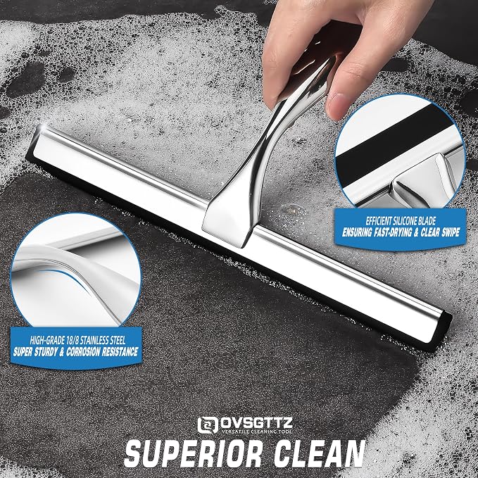 Stainless Steel Shower Squeegee - Image 4