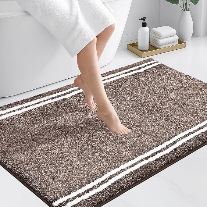 PURRUGS Bathroom Rug Non-Slip Machine Washable 30" x 46", Super Absorbent and by PURRUGS