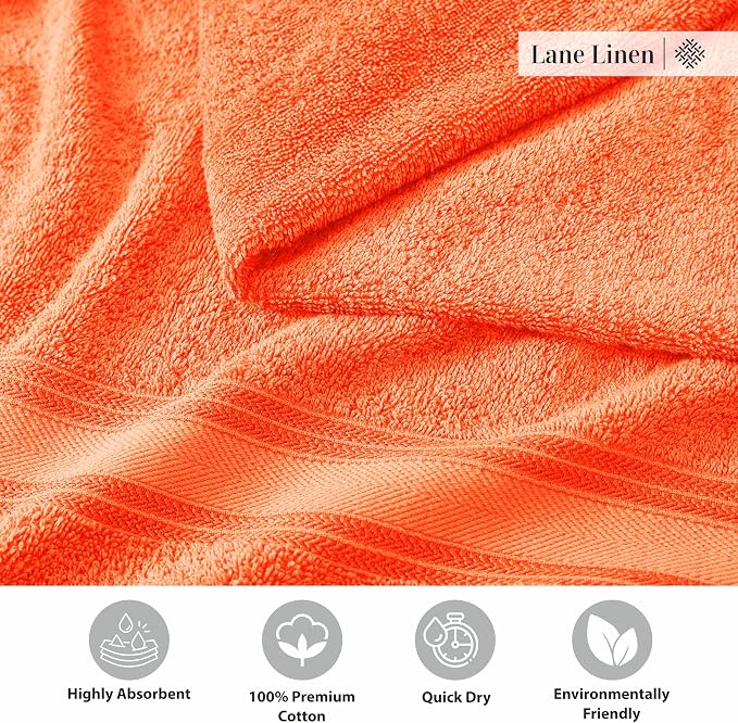 Lane Linen 100% Cotton 4 Pack Bath Towels - Image 6