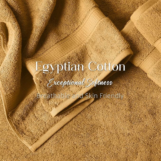 Superior Egyptian Cotton Pile 6-Piece Towel Set, Includes 2 Bath, 2 Hand - Image 5