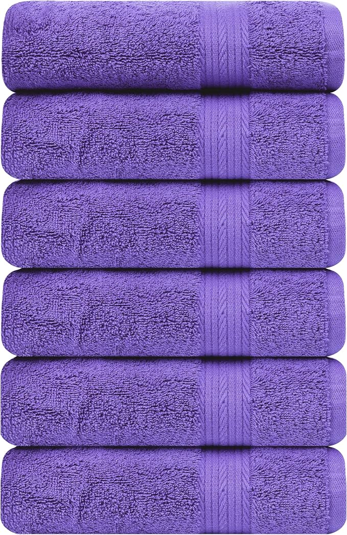 Ample Decor Bathroom Hand Towels 18 X 28 Inch 600 GSM 100% Cotton, Soft - Image 4