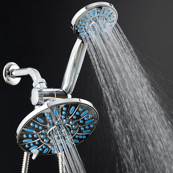 Antimicrobial/Anti-Clog High-Pressure 30-setting Rainfall Shower Combo by - Image 8