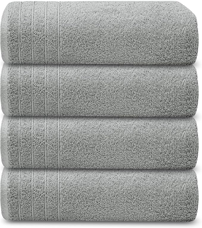 Tens Towels Pack of 4 Extra Large Bath Towels 30 x 60 Inches, 100% Cotton - Image 8