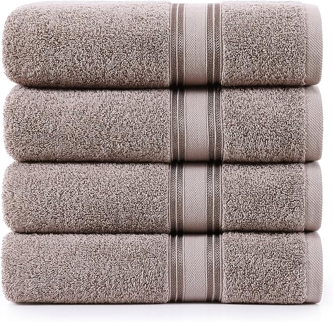 LANE LINEN 100% Cotton Bath Towels Set of 4 by LaneLinen