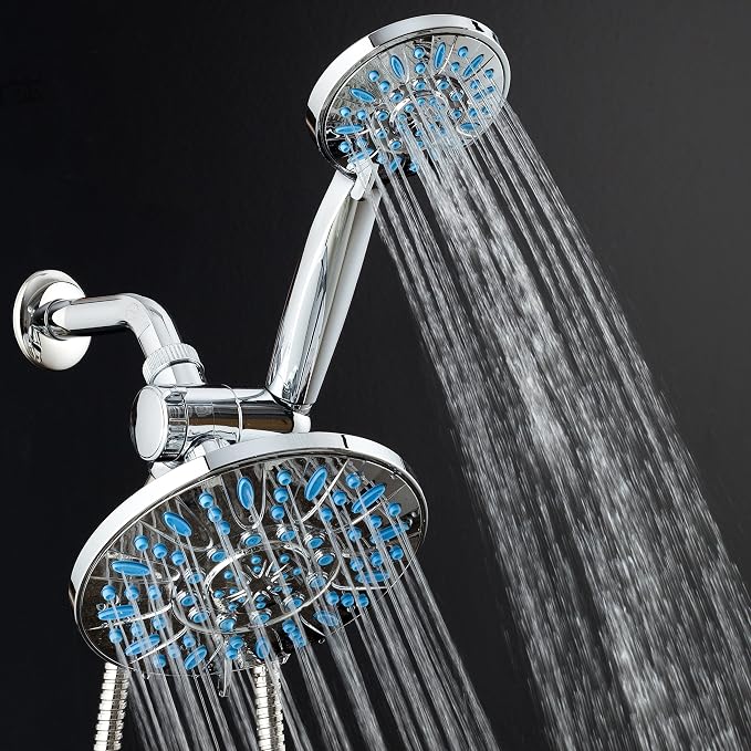 Antimicrobial/Anti-Clog High-Pressure 30-setting Rainfall Shower Combo by - Image 7