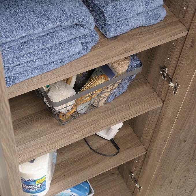 Sauder HomePlus Storage Cabinet/ pantry cabinets, Salt Oak finish - Image 12