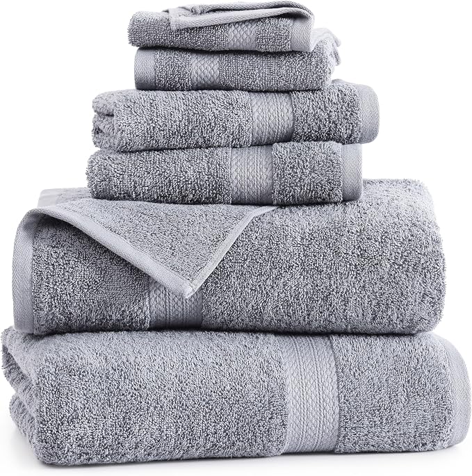 Lane Linen 100% Mercerized Cotton Luxury Bathroom Towels Set by LaneLinen